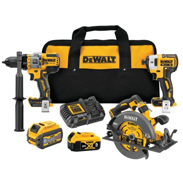 20 volt to 60 volt max lithium ion cordless combo kit 3 tool