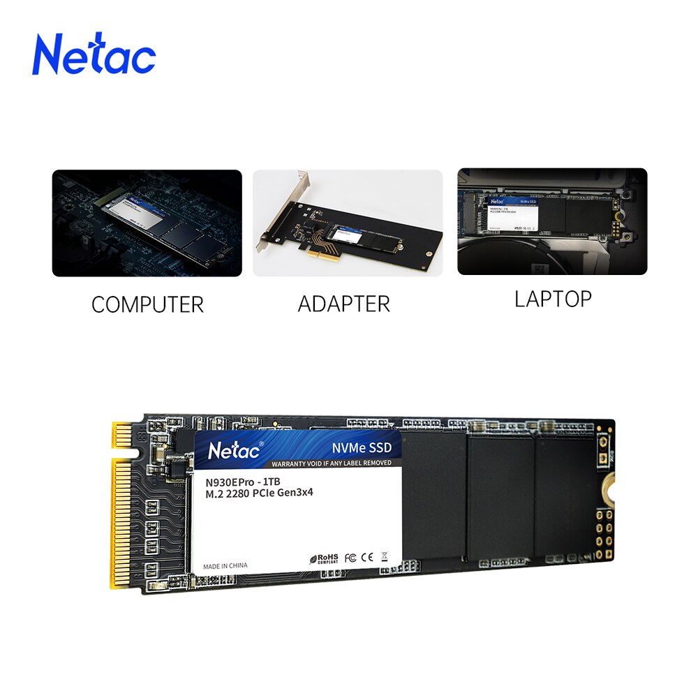 Netac SSD M2 NVMe 512GB 1TB M2 SSD 256GB 128GB NVME PCIE M 2 2280 Hard 5