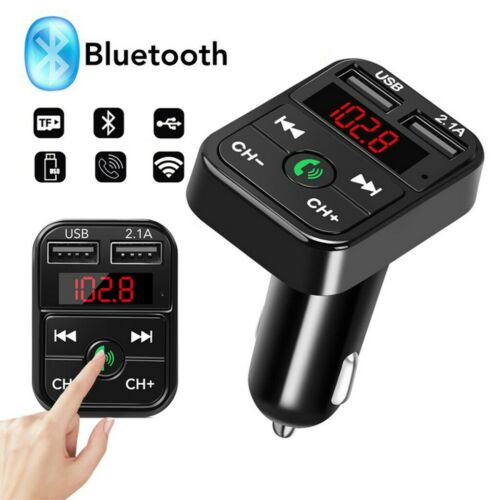 bluetooth 50 car wireless fm transmitter adapter 2usb pd charger aux hands free 11