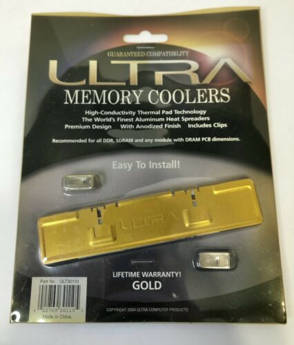 ultra memory coolers with clips computer pc ddr sdram heatsink cooling kit new