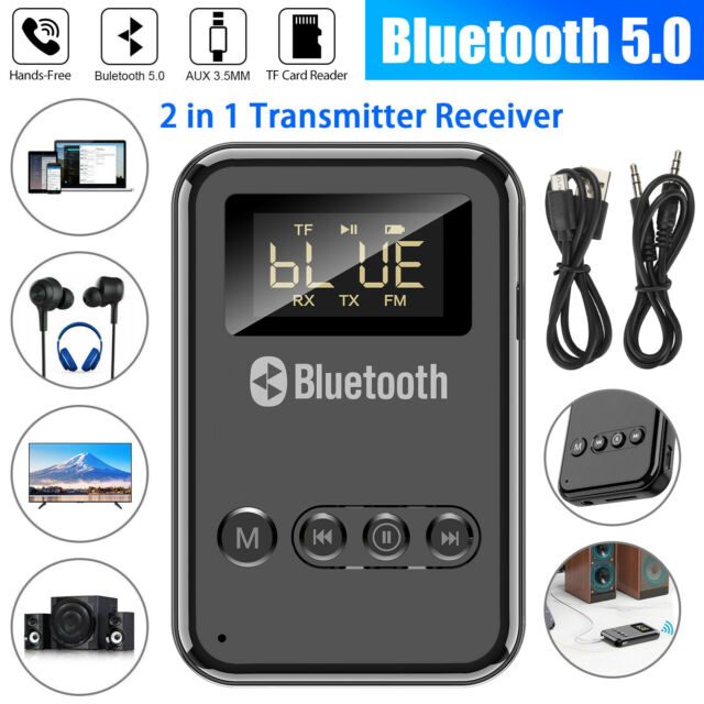 usb bluetooth 50 transmitter receiver 2in1 wireless audio 35mm aux car adapter