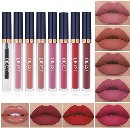 7pcs matte liquid lipstick 1pcs lip plumper makeup set kit long lasting 1
